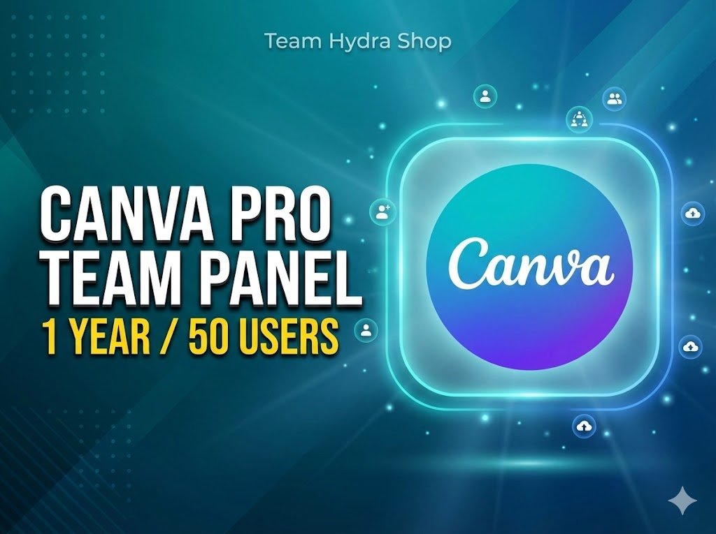 Canva Pro Team Panel – 50 User Invites (1 Year Admin Access | Email Activation)
